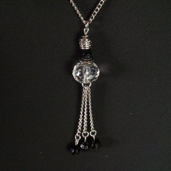 S.L. Fashions Petite Womens Size 14P Black Layered Semi Sher Blouse Pad Shoulder - Picture 4 of 15